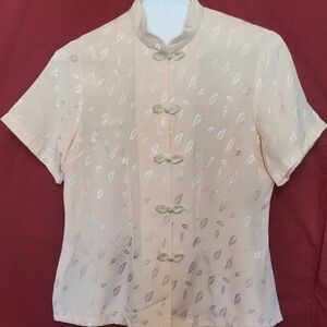 Ravishing Vintage Dachunghwa Blouse Peach/Pink Size Large